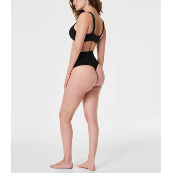 NEW SPANX Very Black ExtraOrdinary EcoCare Seamless Shaping Thong Plus Size 1X - Picture 7 of 10